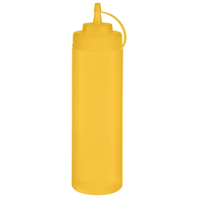 Bouteille verseuse souple, jaune, 7 cm Ø, 760 ml,  H : 26.4 cm, polyétylène_1