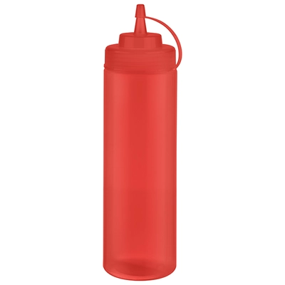 Bouteille verseuse souple, rouge, 7 cm Ø, 760 ml,  H : 26.4 cm, polyétylène_1