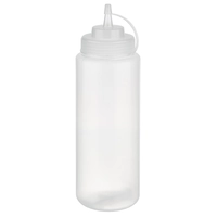 Bouteille verseuse souple, transp 8 cm Ø, 1025 ml, H: 26.4 cm, polyétylène