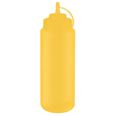 Bouteille verseuse souple, jaune, 8 cm Ø, 1025 ml, H: 26.4 cm, polyétylène_1