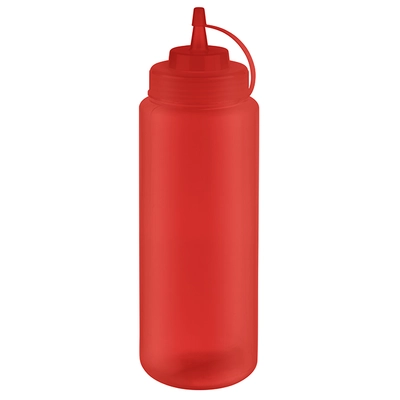 Bouteille verseuse souple, rouge, 8 cm Ø, 1025 ml, H: 26.4 cm, polyétylène_1