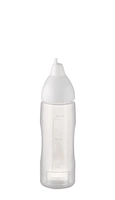 Bouteille verseuse souple, blanc, échelle, 350 ml, 7 cm Ø, H: 25.5 cm, polyétylène