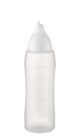 Quetschflasche, weisser Deckel, Skalierung, 750 ml , 7 cm Ø, H: 25.5 cm, Polypropylen