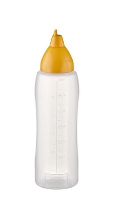 Quetschflasche, gelber Deckel, Skalierung, 750 ml , 7 cm Ø, H: 25.5 cm, Polypropylen_1