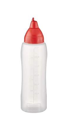 Quetschflasche, roter Deckel, Skalierung, 750 ml , 7 cm Ø, H: 25.5 cm, Polypropylen_1