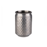 Cool Gobelet, martelé, 350 ml, Ø 75 mm, H: 105 mm, gunmetal, en inox, martelé, mat