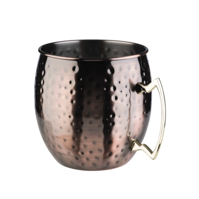 Moscow Mule Flaschenkühler, Antik-Kupfer-Look, 5 L Ø 20 cm H: 21 cm, CNS matt gehämmert,_1