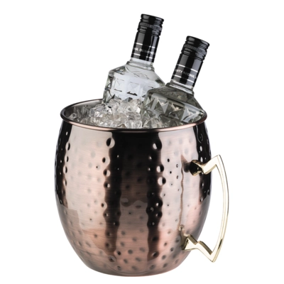 Moscow Mule Flaschenkühler, Antik-Kupfer-Look, 5 L Ø 20 cm H: 21 cm, CNS matt gehämmert,_2