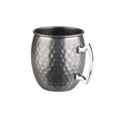 Moscow Mule Becher Antik-Look, gehämmert, 500 ml, Edelstahl matt, Ø 90 mm, H: 100 mm_1