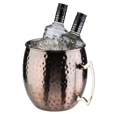 Moscow Mule Rafraîchisseur cuivre antique 5 litres inox, martelé mat, Ø 20 cm H: 21 cm_2