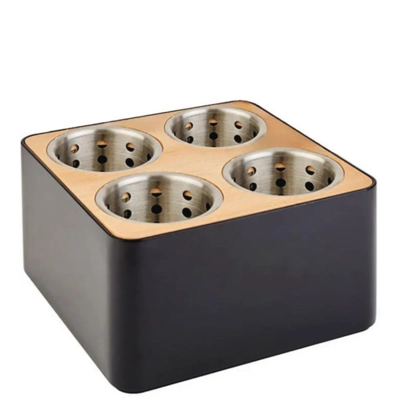 Porte-couverts, 4 corbeilles, 27 x 27 cm, H: 15 cm _1