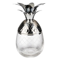 Pineapple Gobelet en verre, 350 ml, Ø 85 mm,  H: 175 mm, avec couvercle en inox