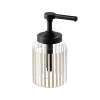 Dosierspender Dispensa, Ø 13cm, H: 27 cm Glas,  1.7l, grau