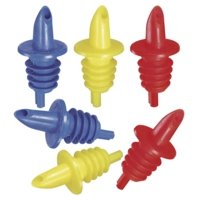 Permanent-Ausgiesser, 6er Set, Kunststoff PVC (je 2 Stück: blau, rot, gelb)