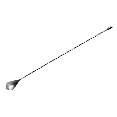 Cuillère à bar, manche torsadé, 44 cm, avec pointe goutte, acier inoxydable poli_1