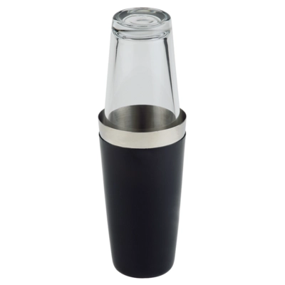 Boston Shaker en inox argent/noir, 0.7 litres, avec verre 400 ml_1