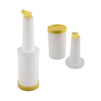 Bouteille dosage jaune, 4 pcs., H: 33 cm, 850 ml 