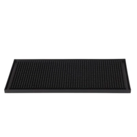 Tapis de bar, noir, 30 x 15 cm, H: 1.7 cm antidérapant 