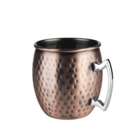Moscow Mule Becher Antik-Look Kupfer, 500 ml,  Edelstahl, matt gehämmert, Ø 90 mm , H: 100 mm