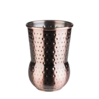 Julep Mug Becher, 400 ml, Ø 80 mm, H: 115 mm, Kupfer-Look, Edelstahl, matt gehämmert