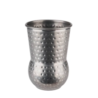 Julep Mug Becher, 400 ml, Ø 80 mm, H: 115 mm, Vintage-Look, Edelstahl, matt, gehämmert