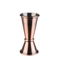 Doseur à alcool Ø 4.5cm, H:9cm, cuivre mat 20/40ml avec trait de remplissage : 10 ml / 30 ml