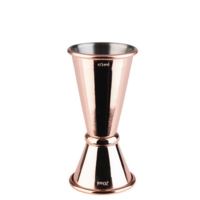 Doseur à alcool Ø 4.5 cm, H: 9 cm, cuivre, 20/40ml avec trait de remplissage : 10 ml / 30 ml