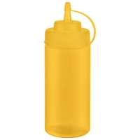 Bouteille verseuse souple, jaune, Ø 7 cm, 490 ml,  H: 12 cm, polyétylène