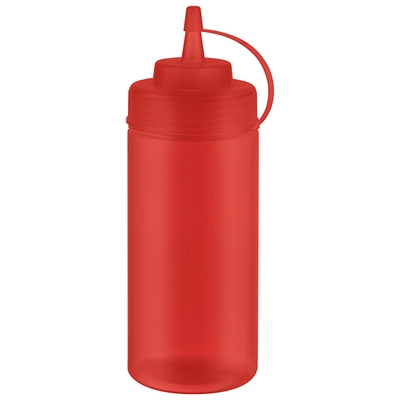 Bouteille verseuse souple, rouge, Ø 7 cm, 490 ml,  H: 12 cm, polyétylène_1