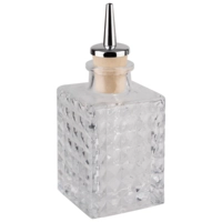 bouteille / pissette pour liqueurs amères 5 x 5 cm, H: 13 cm, 100 ml
