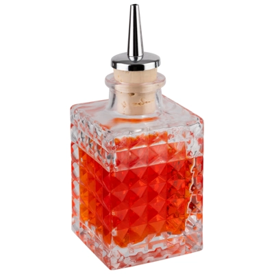 bouteille / pissette pour liqueurs amères 5 x 5 cm, H: 13 cm, 100 ml_3