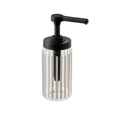 Dosierspender Dispensa, Ø 10 cm, H: 27 cm Glas,  1l, grau_1